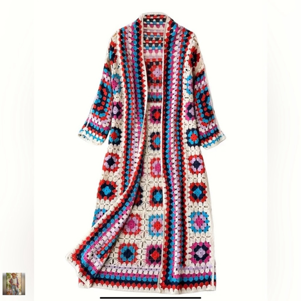 NWOT POL Multicolor Crochet Cardigan